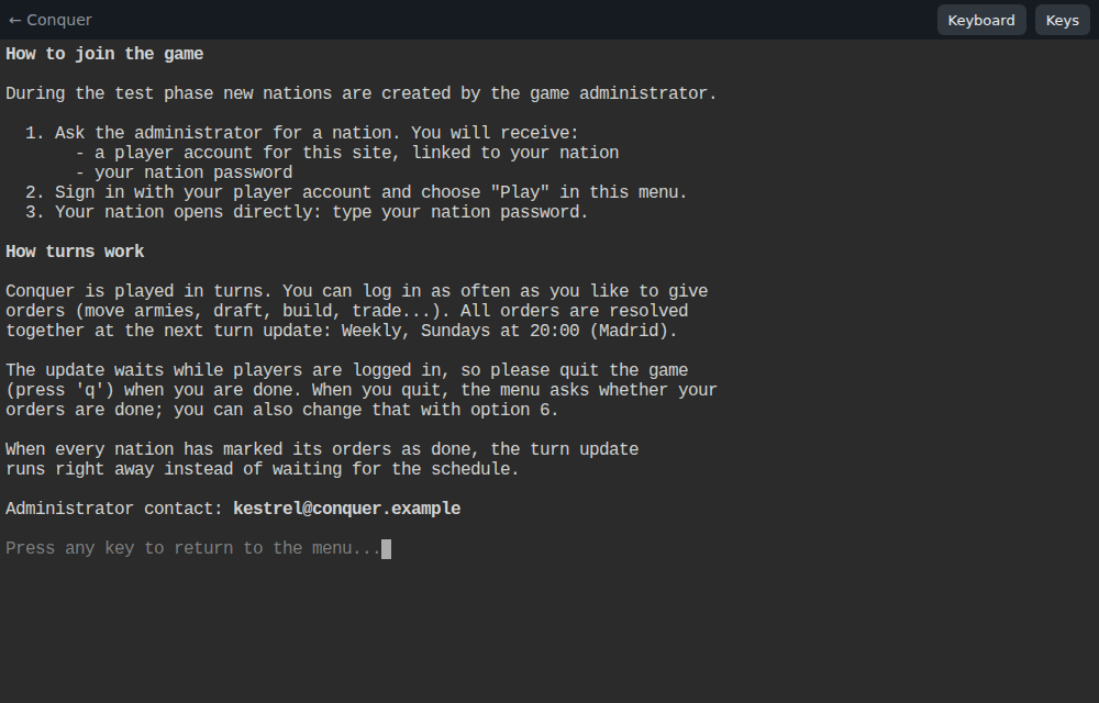 Option 2: how to join and how turns work.